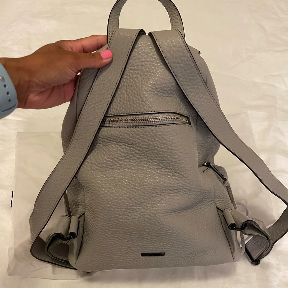 Rebecca Minkoff gray leather backpack